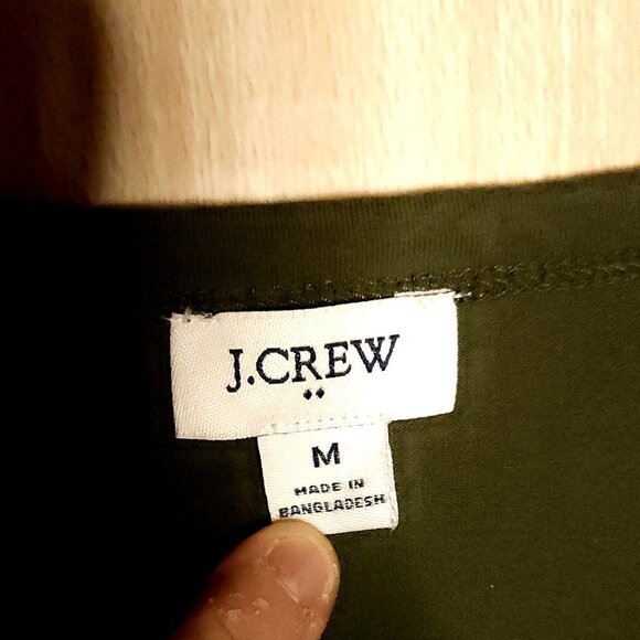 J. Crew Green Short Sleeve Mixed Material Maxi Dress Medium - Picture 5 of 7